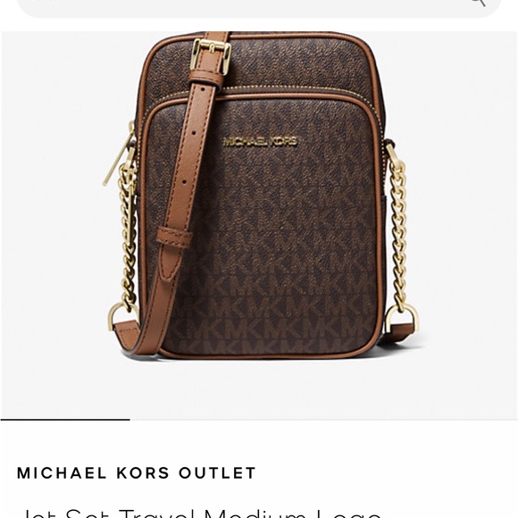 Michael Kors Dark Brown Messenger Bag - Picture 1 of 2